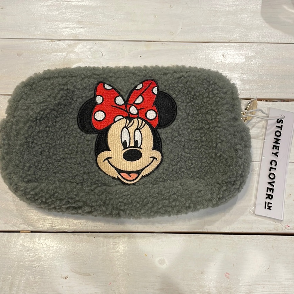 Stoney Clover Lane SCL Fable Minnie Cozy Sherpa Moss Small Pouch